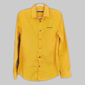 DSQUARED2 Yellow Long-Sleeve Button-Up Shirt